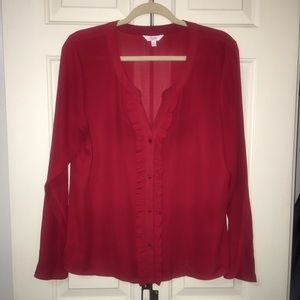 Candies size: XL red, long sleeve women’s blouse